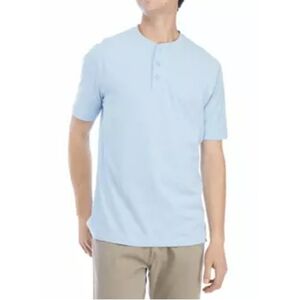 NWT Ocean & Coast Men's Light Blue Henley Shirt Size L